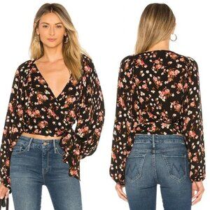 A.L.C. Floral Silk Crop Blouse